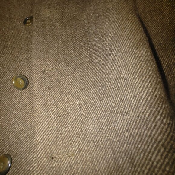 Lauren Ralph Lauren Brown Wool Blend Overcoat With Button Front Lined Interior - Picture 11 of 16